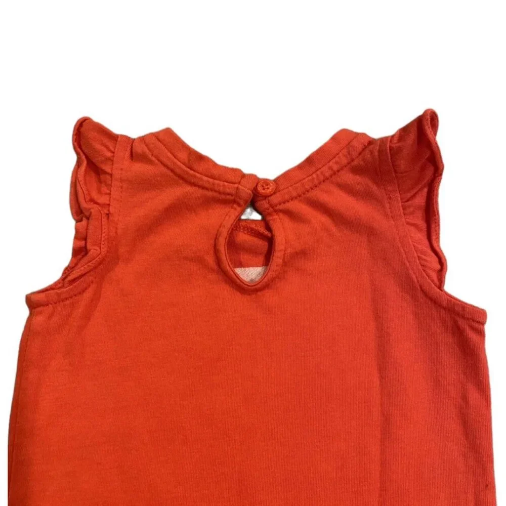 Baby Gap 3-6m Red Elephant Appliqué Bodysuit Onesie